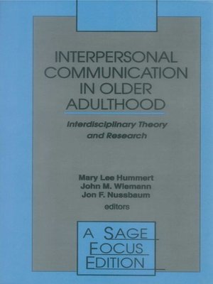 cover image of Interpersonal Communication in Older Adulthood